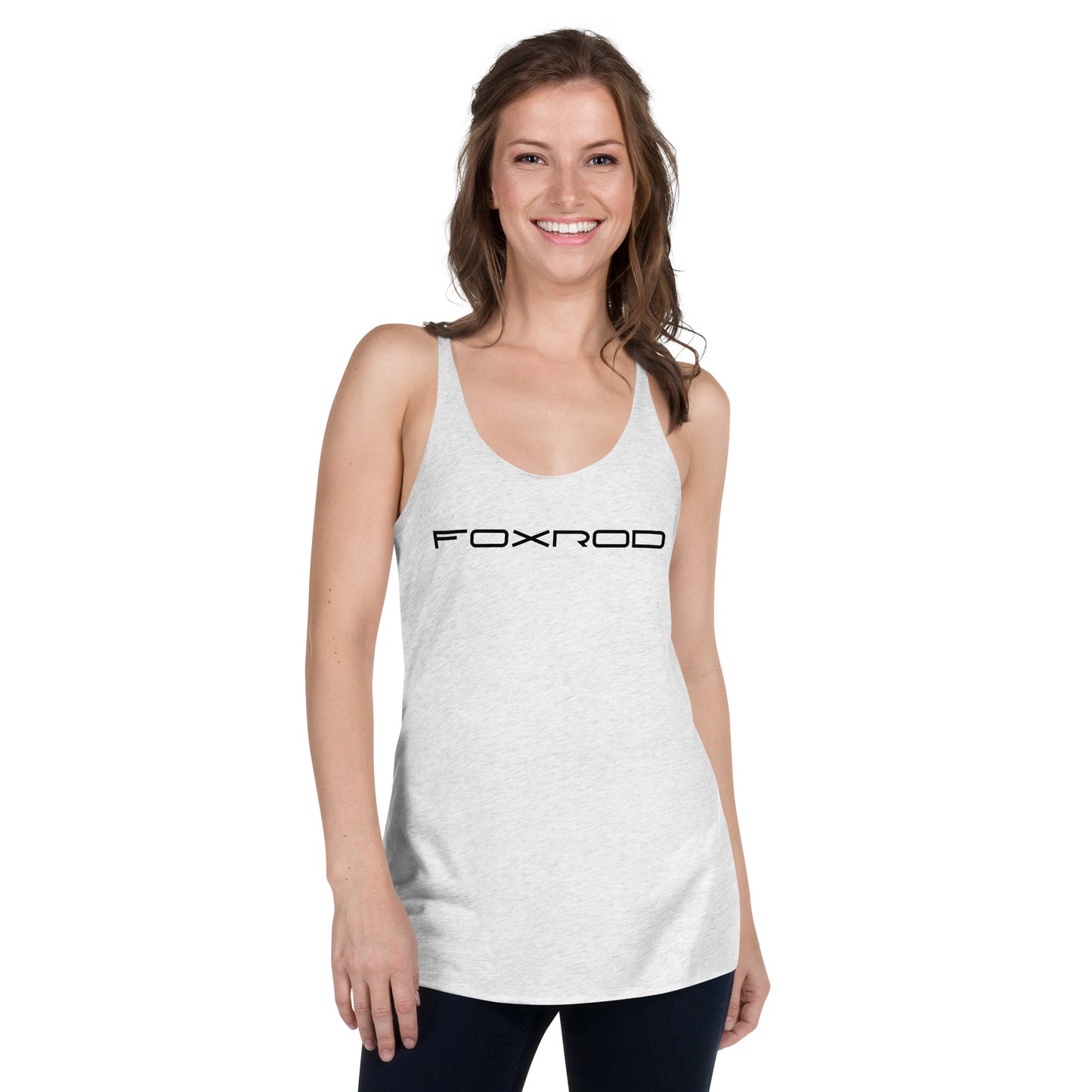 FOXROD Women's Racerback Tank with black logo