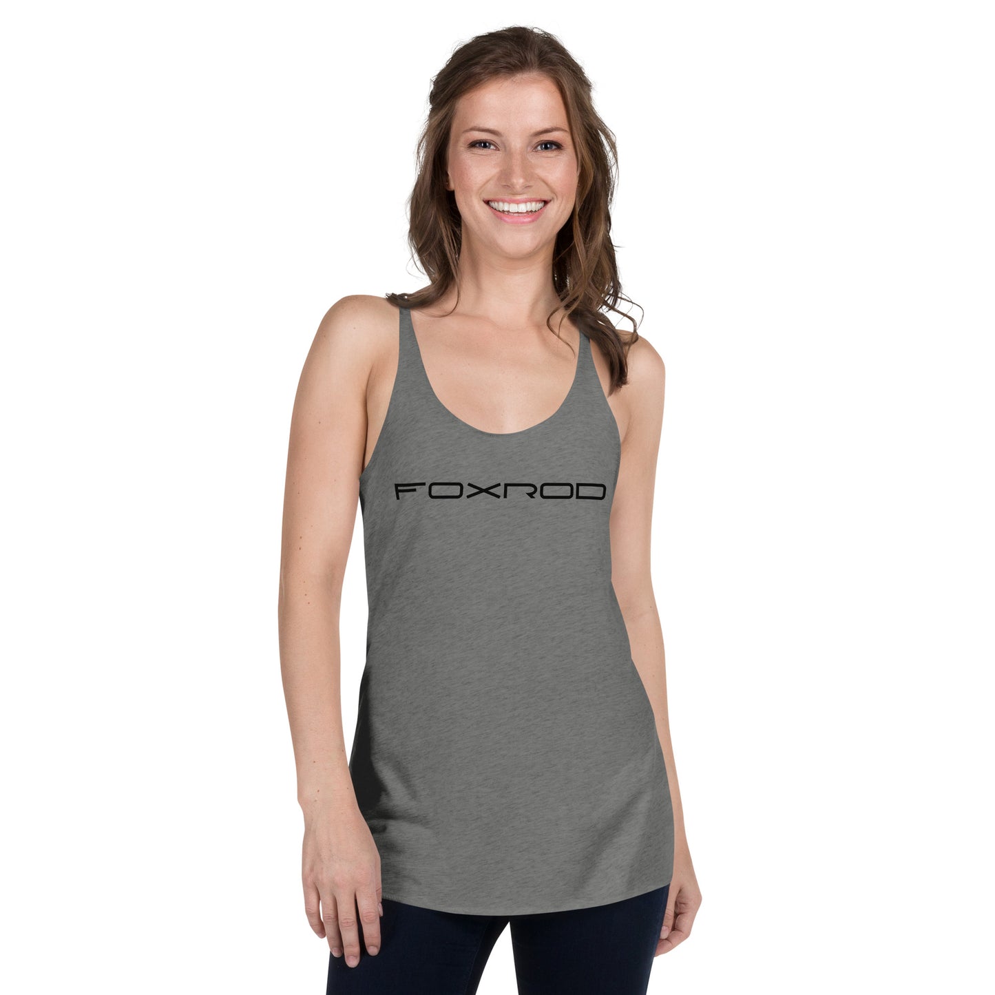 FOXROD Women's Racerback Tank with black logo