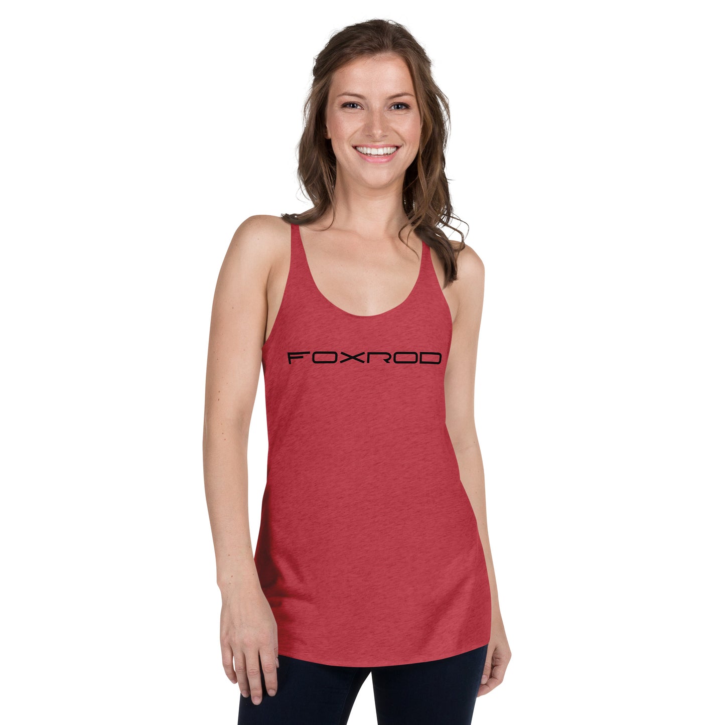 FOXROD Women's Racerback Tank with black logo