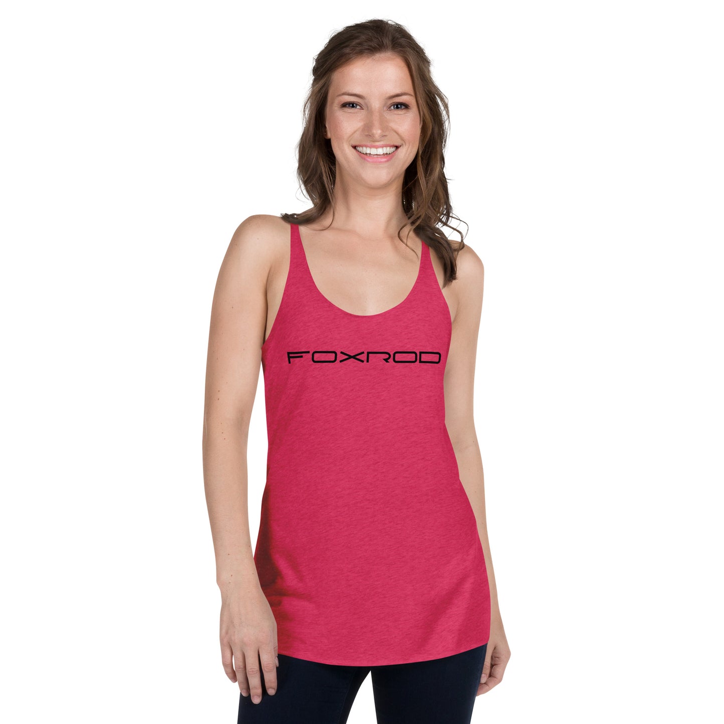 FOXROD Women's Racerback Tank with black logo