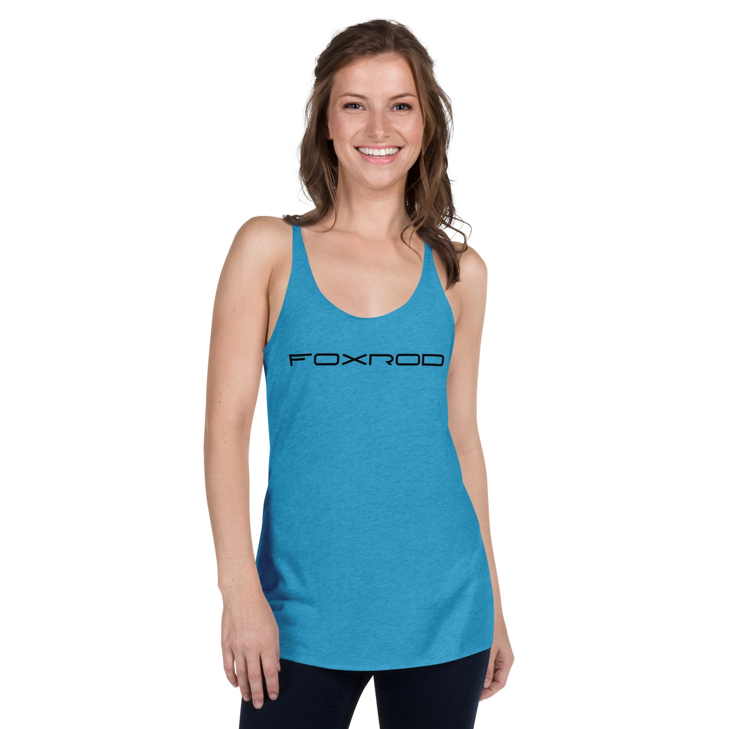 FOXROD Women's Racerback Tank with black logo